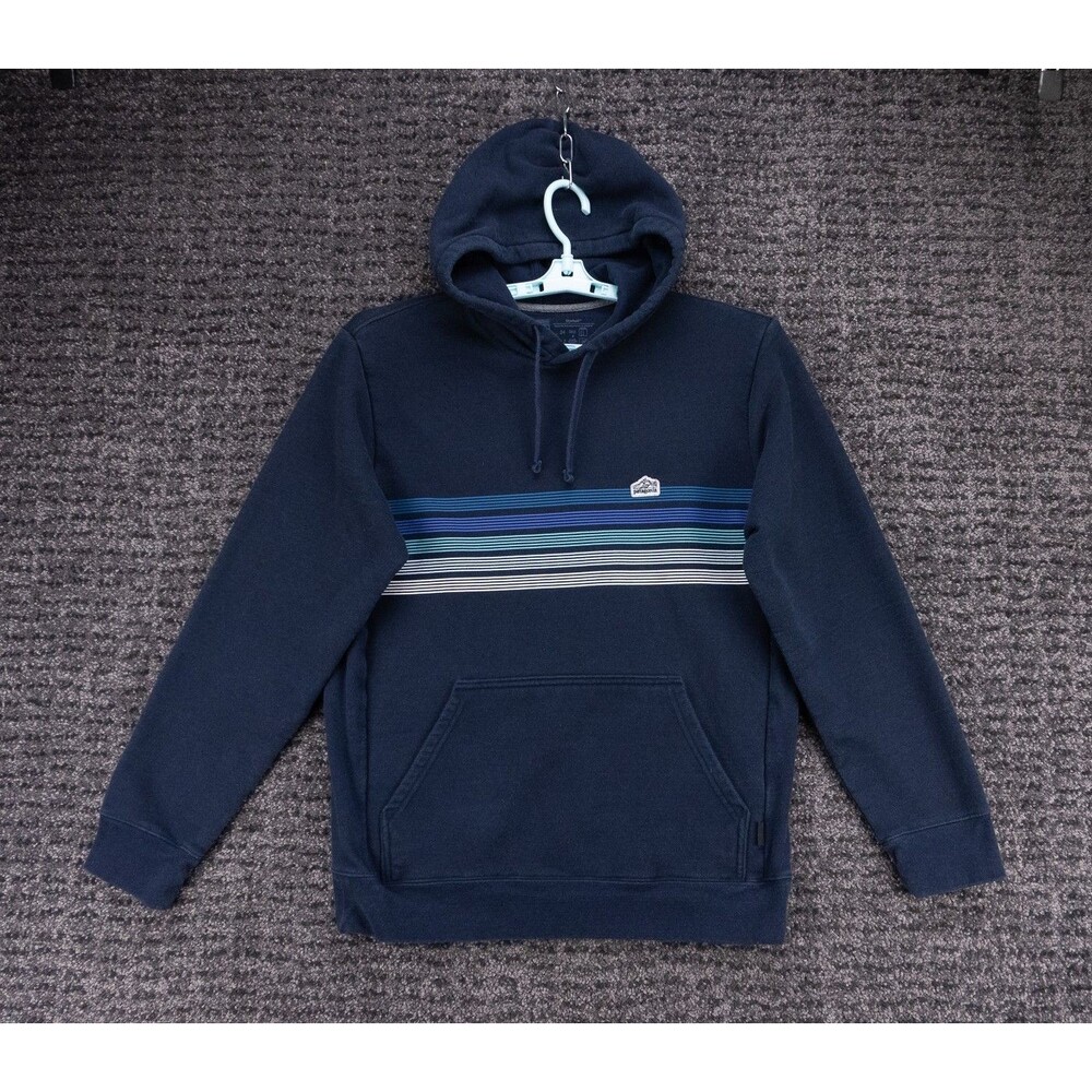 Patagonia Hoodie Unisex Mens Medium Womens Large Blue Pullover Outdoor Gorpcore